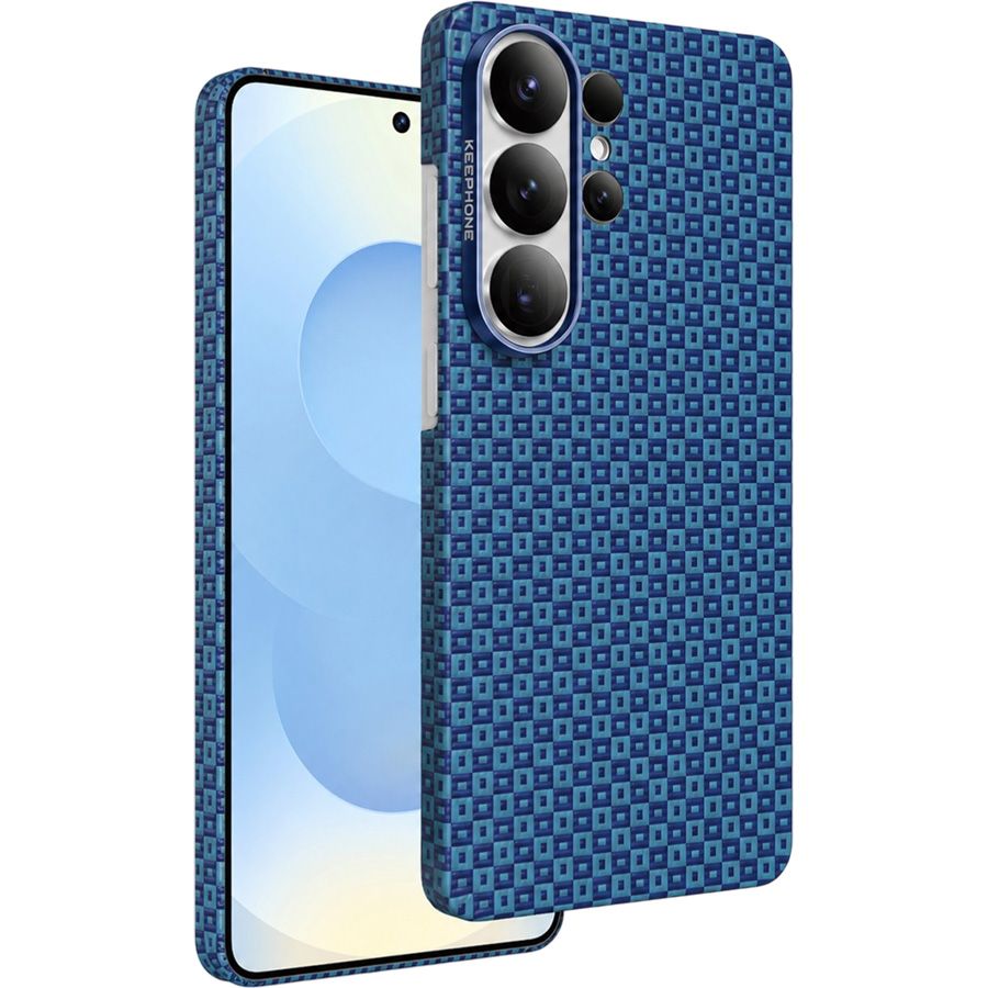 Задняя накладка KEEPHONE KEVILAR ANKORA MAGSAFE CASE для Samsung Galaxy S26 ULTRA, BLUE