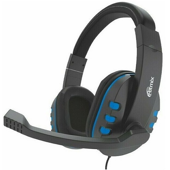 Наушники RITMIX RH-555M Black/Blue