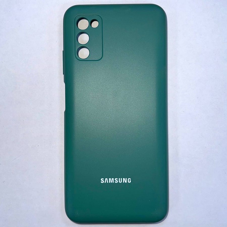 Задняя накладка SILICONE COVER для Samsung A03S зеленый