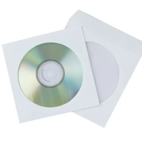 Конверт для CD дисков D2 Tech CDC-2-25, с окном, клей дискрин, упаковка 25 шт.