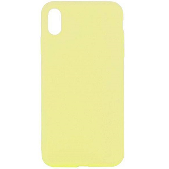 Cиликоновый чехол CTR для iPhone X плотный матовый (серия Colors) (ярко-желтый)
