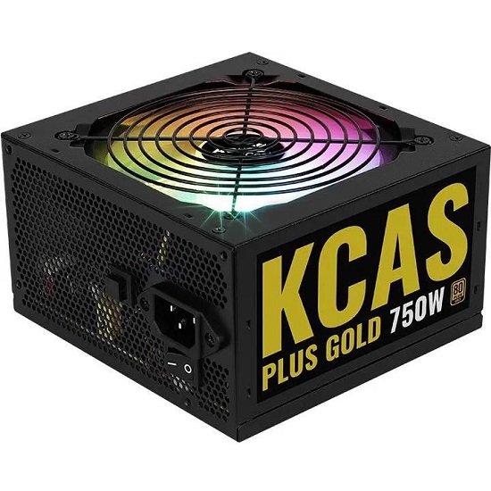 Блок питания 750W AEROCOOL KCAS PLUS GOLD < ATX v2.4, APFC, Fan ARGB 12cm, 80+ Gold, Retail>