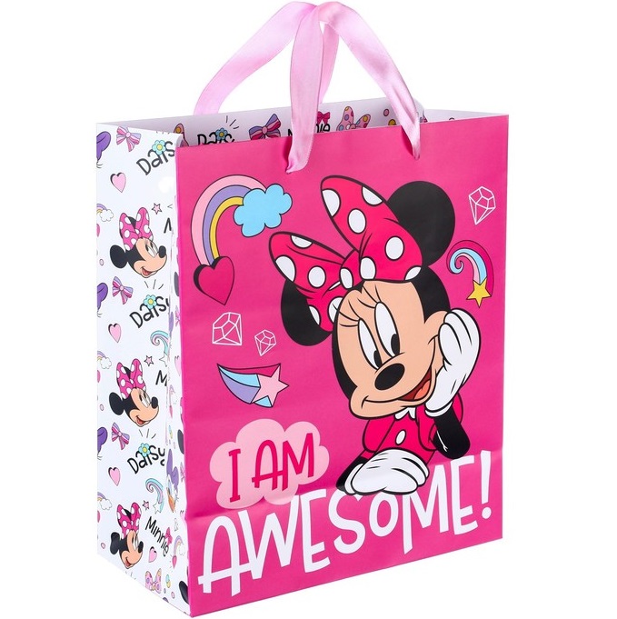 Пакет ламинированный "I am awesome!", Минни Маус, 23х27х11,5 см
