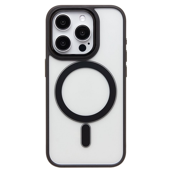 Задняя накладка SM004 SafeMag для iPhone 15 Pro (black)