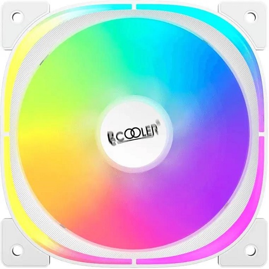 Вентилятор PCCooler EF120 ARGB белый, 120 мм, 1500 об/мин, 25.7 дБ, 4 pin