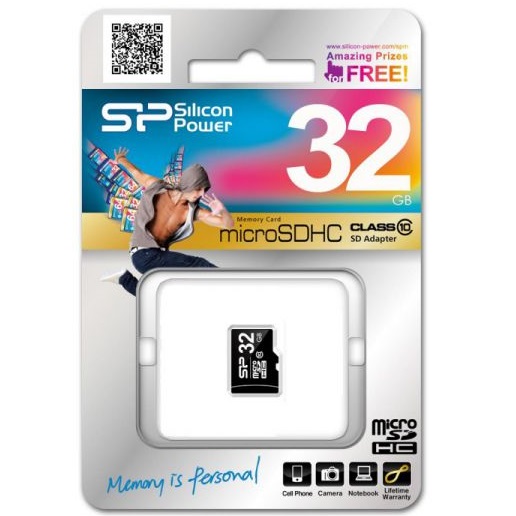 Micro SD 32GB Silicon Power Class 10 без адаптера