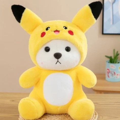 Мягкая игрушка Мишка в костюме пикачу 40 см