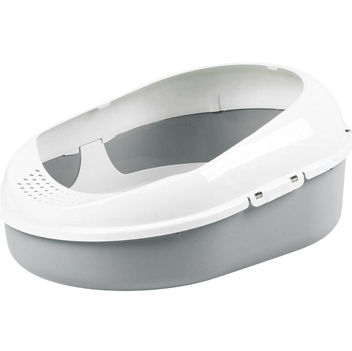 Лоток для кошек с сеткой и бортом «Космо» 51.9×37.8×21.3 см, серый