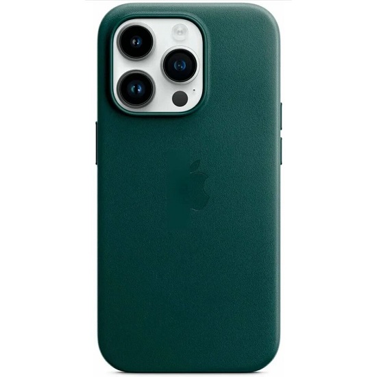 Задняя накладка LEATHER CASE для iPhone 16 PRO Зеленый (с АНИМАЦИЕЙ)