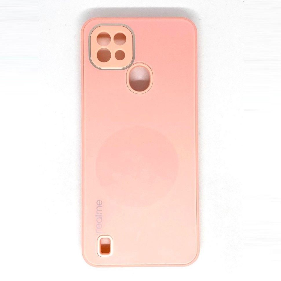 Задняя накладка NONAME для Realme C21 под стекло розовый