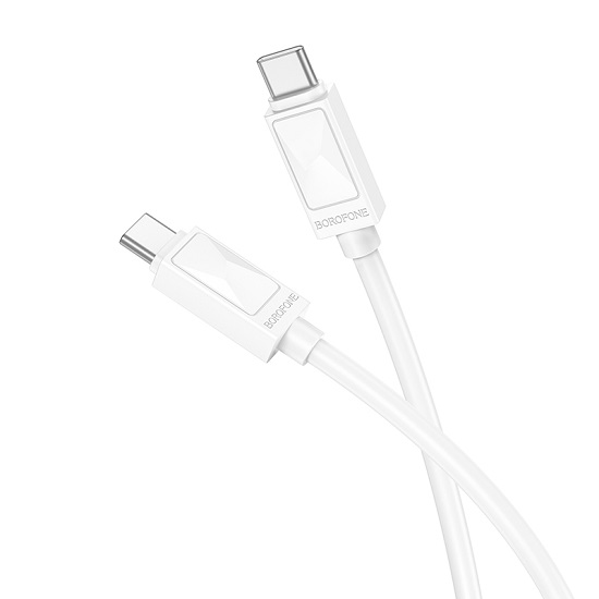 Кабель Type-C <--> Type-C  1.0м BOROFONE BX109 Joy, белый, PD60Вт