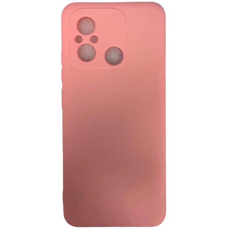 Задняя накладка Silicone Case Soft Matte для Xiaomi Redmi 12C Пудровый