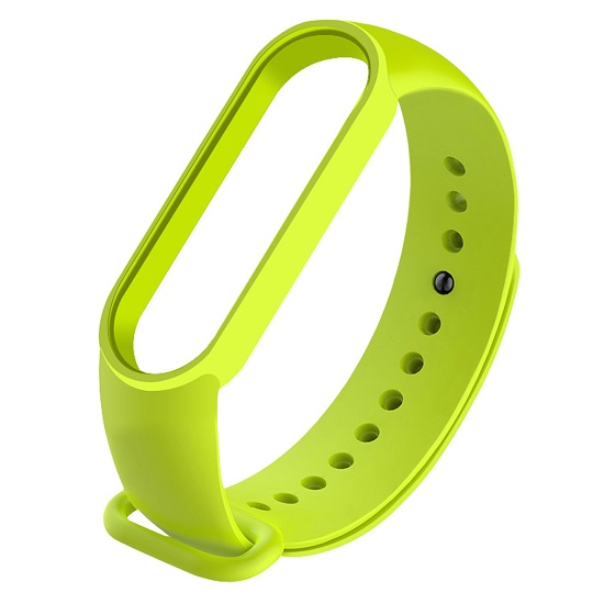 Силиконовый ремешок WB13 для Xiaomi Mi Band 5/Mi Band 6 (green), на кнопке (регулируемый)