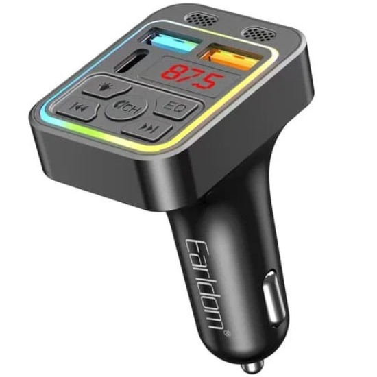 FM модулятор Earldom ET-M108 (2USB выхода + USB-C, Bluetooth) 3.1A