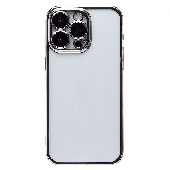 Задняя накладка PC073 для iPhone 15 Pro Max (silver) с закрытой камерой