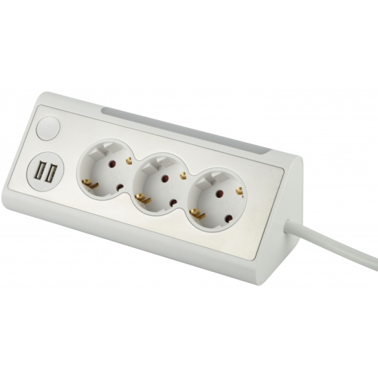 Сетевой фильтр  1.5м ROMBICA NEO PSE-006, белый, 3 розетки, 16A