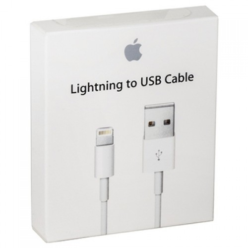 Кабель USB <--> Iphone 5/6/7  белый в коробке вид 2