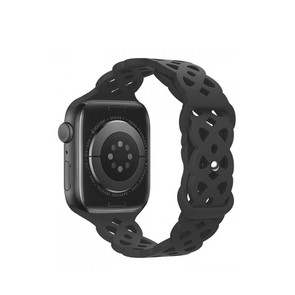 Силиконовый ремешок HOCO WA09 Flexible для APPLE Watch 42/44/45/49mm, чёрный