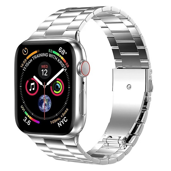 Металлический ремешок ApW36 для Apple Watch 38/40/41mm (silver) блочный на застежке