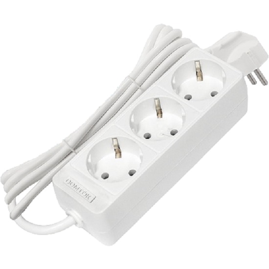 Сетевой удлинитель  3.0м DOMTOK 3гн.,ПВС 3*1  3,5кВт с/з