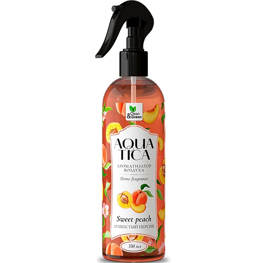 Ароматизатор Clean&Green Aquatica "Sweet peach/Душистый персик" (триггер) 350мл (CG8267)