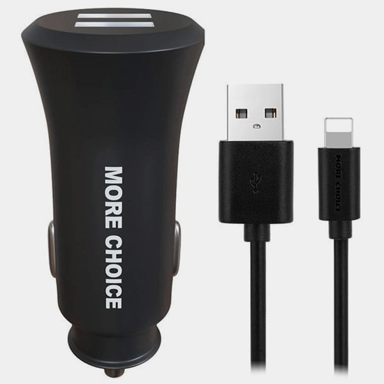 АЗУ 2USB 2.4A для Lightning 8-pin More choice AC23i