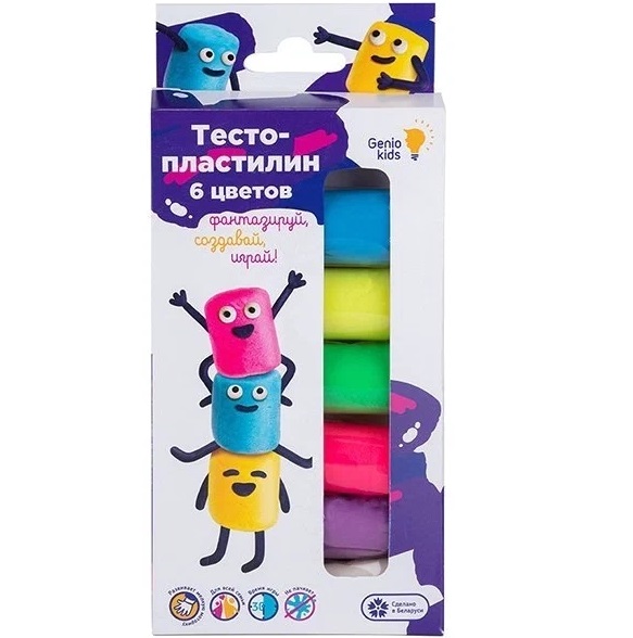 Набор для детской лепки «Тесто-пластилин 6 цветов» TA1090
