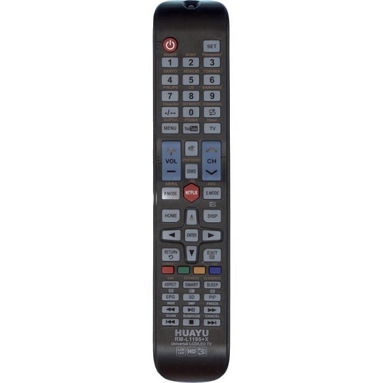 Пульт Huayu RM-L1195+15 black ver.2024 универсальный для LCD ТВ корпус AA59-00581A