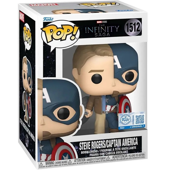Фигурка Funko POP! Bobble Marvel Infinity Saga Split Steve Rogers/Captain America (Exc) (1512) 87222