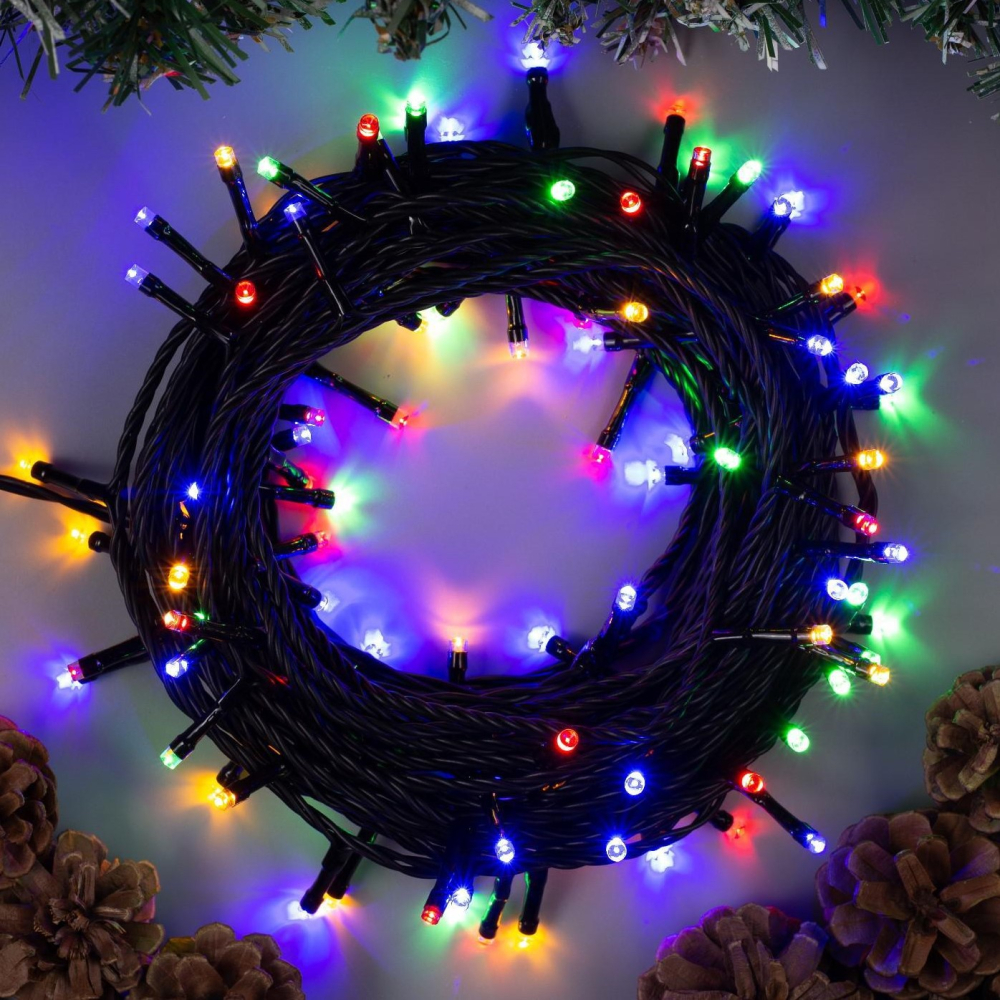 Гирлянда "Нить" 10 м, свечение красное, IP44