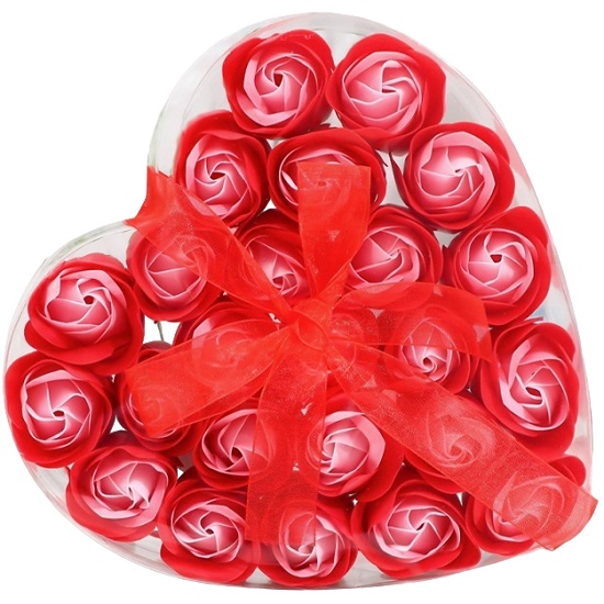 Мыльные розочки, красно-розовые, набор 24 шт. 6962282