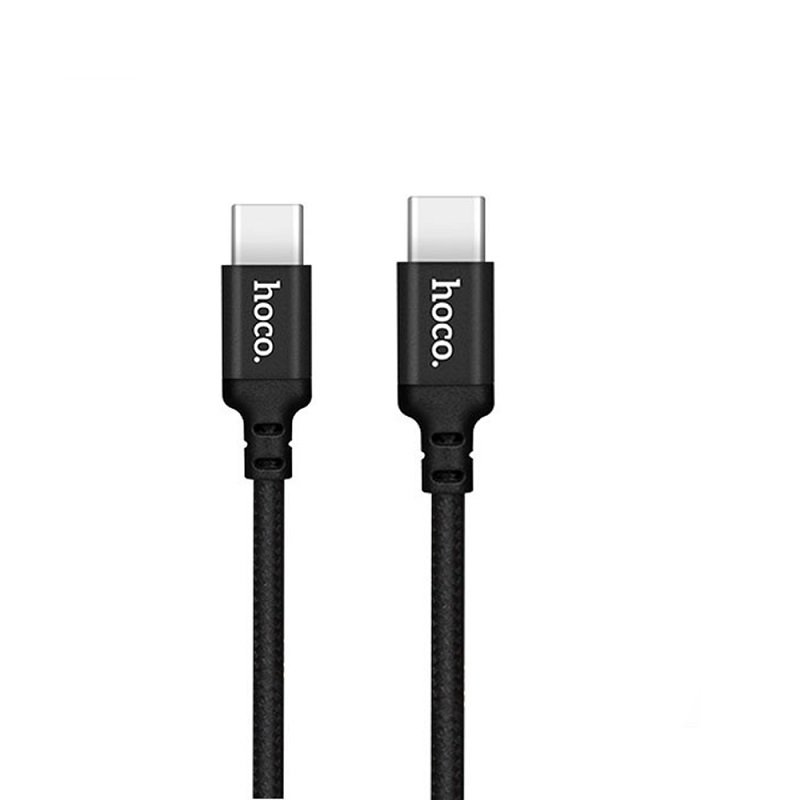 Кабель Type-C <--> Type-C  1.0м HOCO X14 Double speed, черный, 60Вт