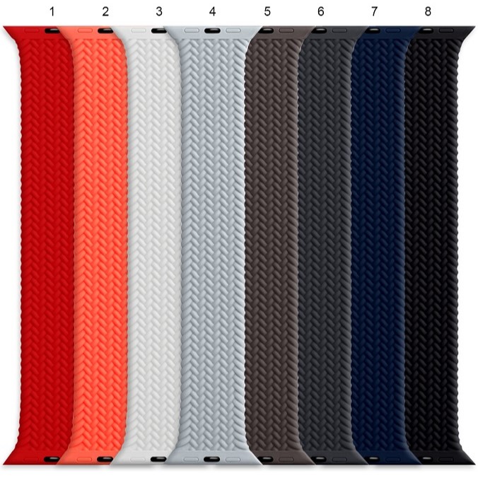 Силиконовый ремешок ISA для Apple Watch 42/44 (size 5 - 150 ) плетенный