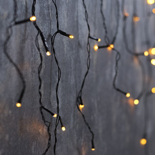 Гирлянда "Бахрома", 1.8 х 0.5 м, свечение жёлтое, 8 режимов