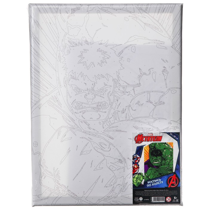 Картина по номерам в плёнке "Халк", Мстители 30х40 см   9302155