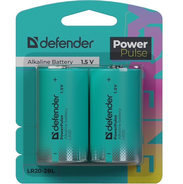 Элемент питания DEFENDER LR20 PowerPulse BL-2