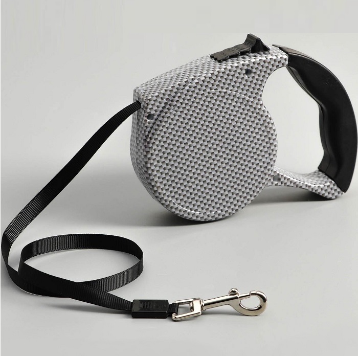 Рулетка с поводком-лентой, резиновая ручка, 5 м, вес животного до 15 кг