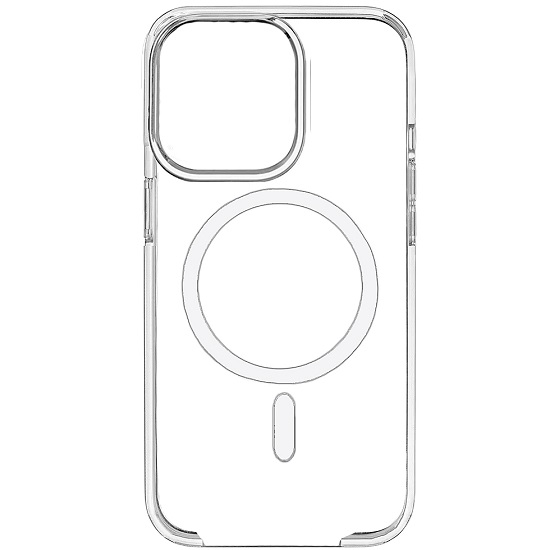 Силиконовый чехол Clear Case Magsafe для iPhone 15 Pro Clear (+ анимация NFC) ORG