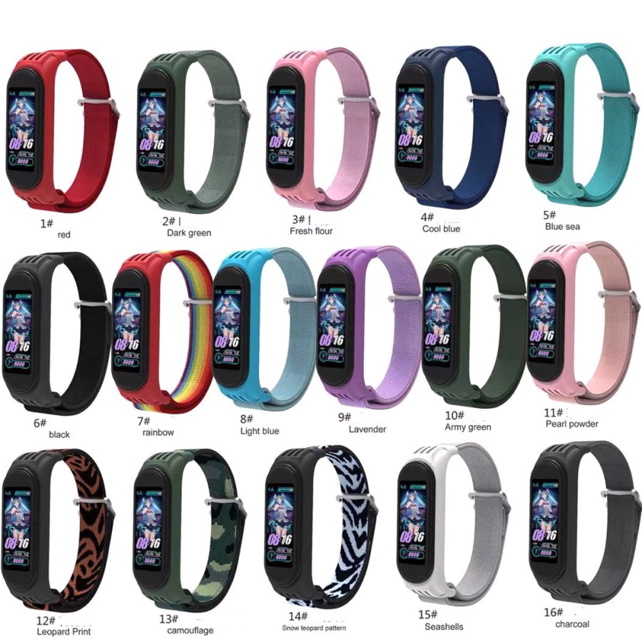 Нейлоновый ремешок ISA для Mi Band 3/4/5/6 Nylon #4319 Розовый
