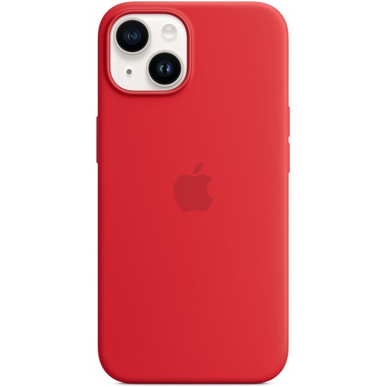 Силиконовый чехол STR MagSafe для iPhone 14 красный