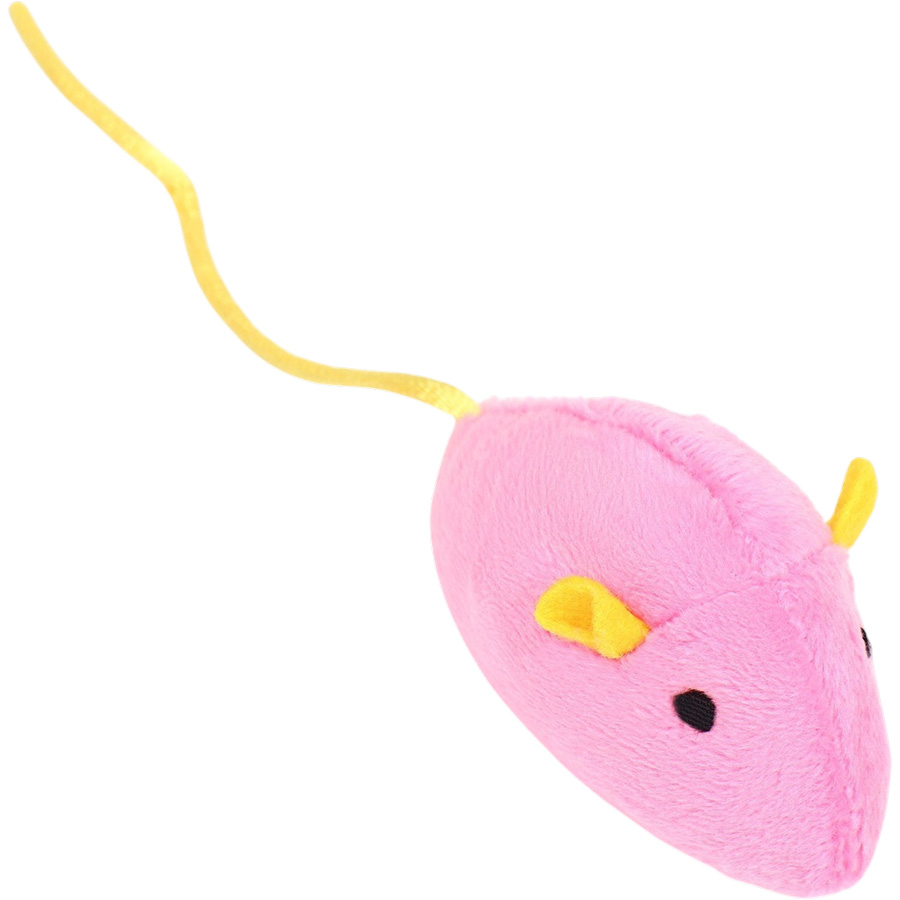 Игрушка для кошек «Мышь с кошачьей мятой», 5 см, розовая