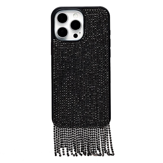 Задняя накладка PC095 POSH SHINE для iPhone 16 Pro Max кристальный водопад (black titanium) (237126)