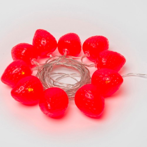 Гирлянда "Нить - с насадками" 4 м, «Клубника», IP2