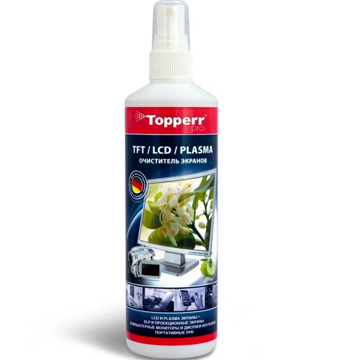Спрей для ухода за экранами ЖК, LCD и плазмы TOPPERR 3023, 250 мл (R)
