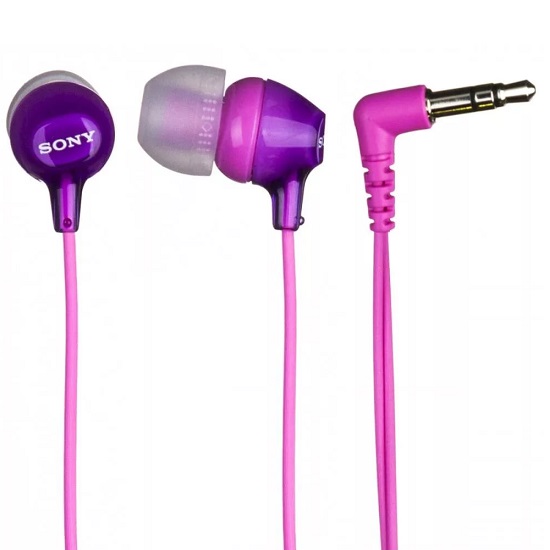 Наушники SONY MDR-EX15AP фиолетовые