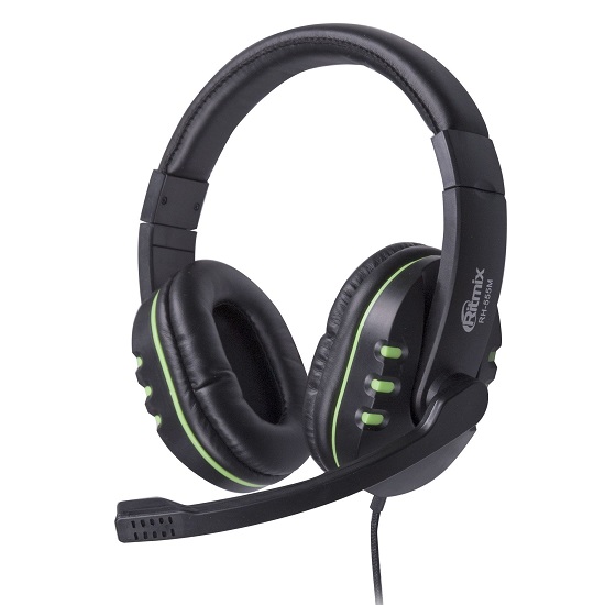 Наушники RITMIX RH-555M Black/Green