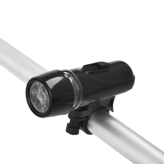 Фонарь велосипедный передний, 50 лм, 5 led, 4 ААА, 3 режима 987105