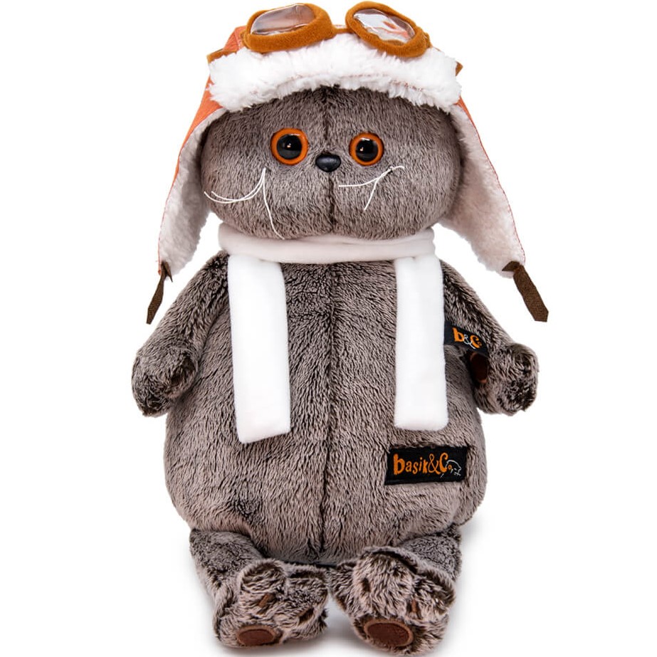 Мягкая игрушка Басик в шлеме и шарфе , 30см (Ks30-009)
