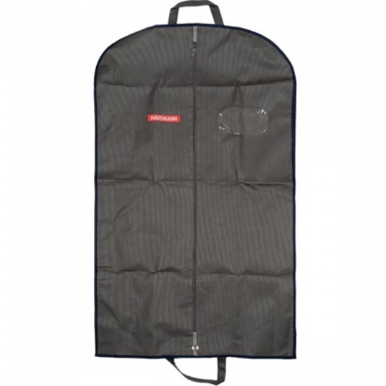 Чехол для одежды объемный HAUSMANN с овальным окном ПВХ и ручками (60x100x10), серый (HM-701003GN)