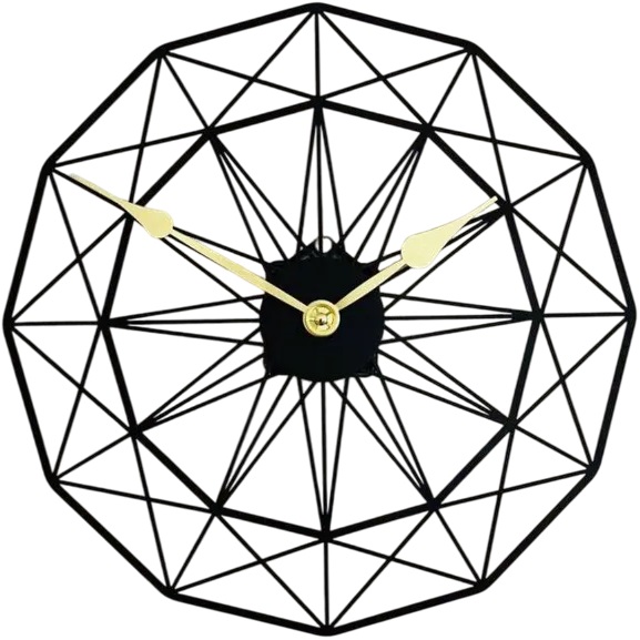 Часы настенные Id Interio, черный матовый 30 см